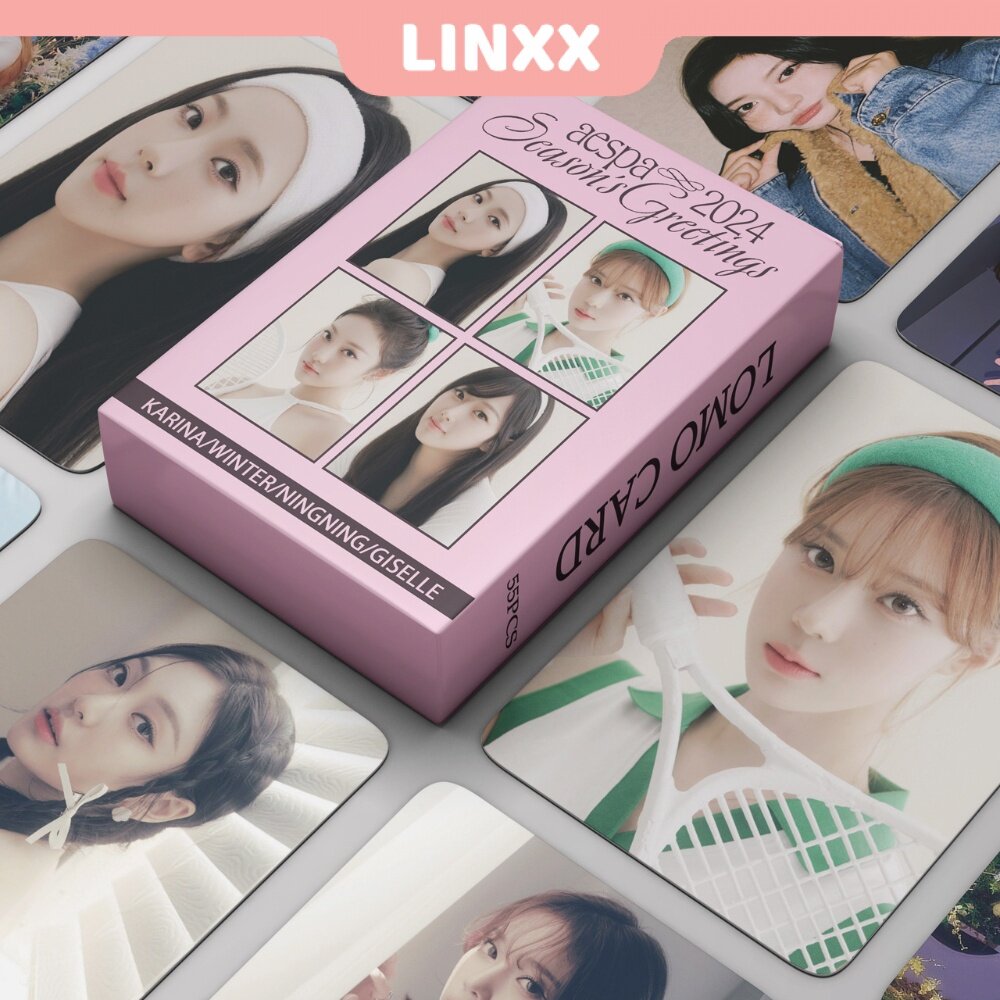 Linxx 55 cái aespa mùa 2024 lời chào Album thẻ Lomo Kpop photocards bưu thiếp loạt
