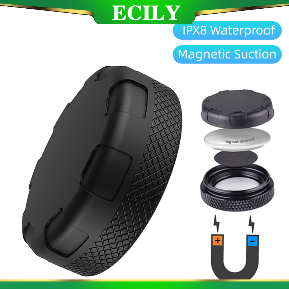 Ecily Magnetic Secure Holder for Air-Tag Box Anti-Theft Cover Gps Tracker Cocator Sunshade Protective Hidden Casing for Air Tag ราคา 119 บาท*ส่งฟรี