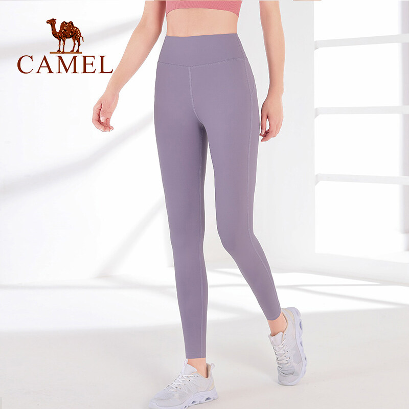 Camel yoga women's 3/4 yoga pants elastic stretch Capri pants cropped  trousers for female