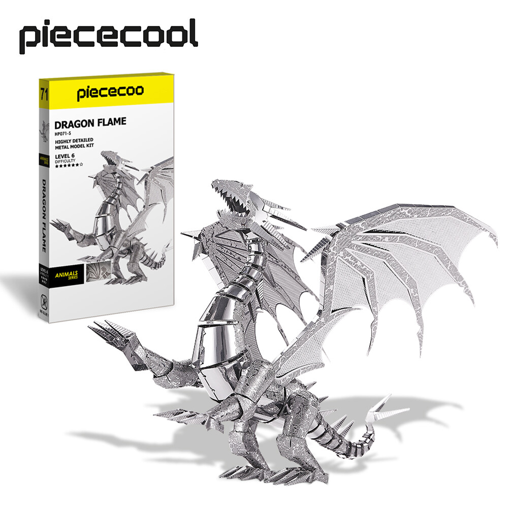 Piececool 3D Metal Puzzles - Dragon Flame DIY Model Building Kits, Christmas Birthday Gifts for Kids ราคา 492 บาท*ส่งฟรี
