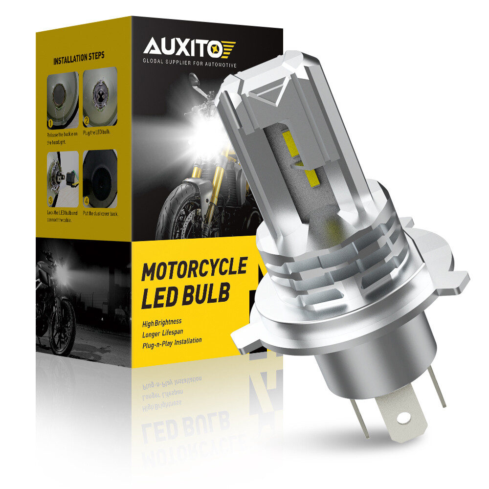 Xe máy auxito m4 6000lm bóng đèn pha xe máy hb2 tia hi/lo đèn pha led đèn led 6000k trắng 12v