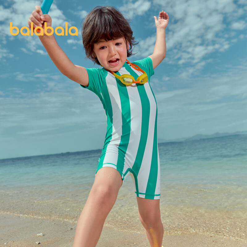 Balabala Boys Swimsuit Set Children'S Swimsuit Split Body Boys Swimming Big Children Small Children Baby Color Contrast Trend ราคา 506 บาท*ส่งฟรี