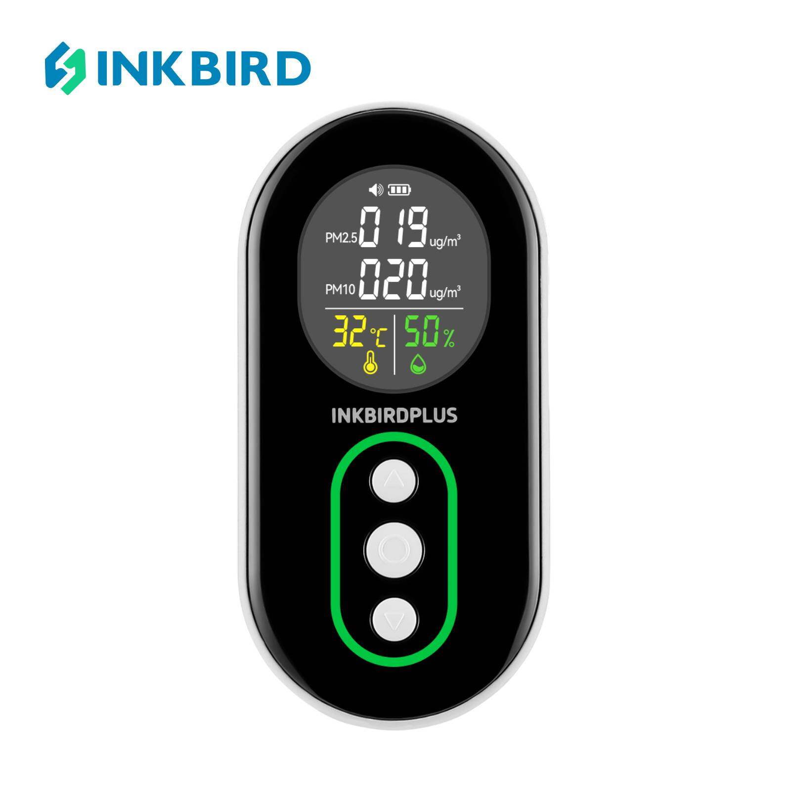 INKBIRD PTH-26P 4 in 1 PM2.5 PM10 Air Quality Monitor Portable PM and Temperature Humidity Detector with Sound and Breathing Light Dual Alert ราคา 940 บาท*ส่งฟรี
