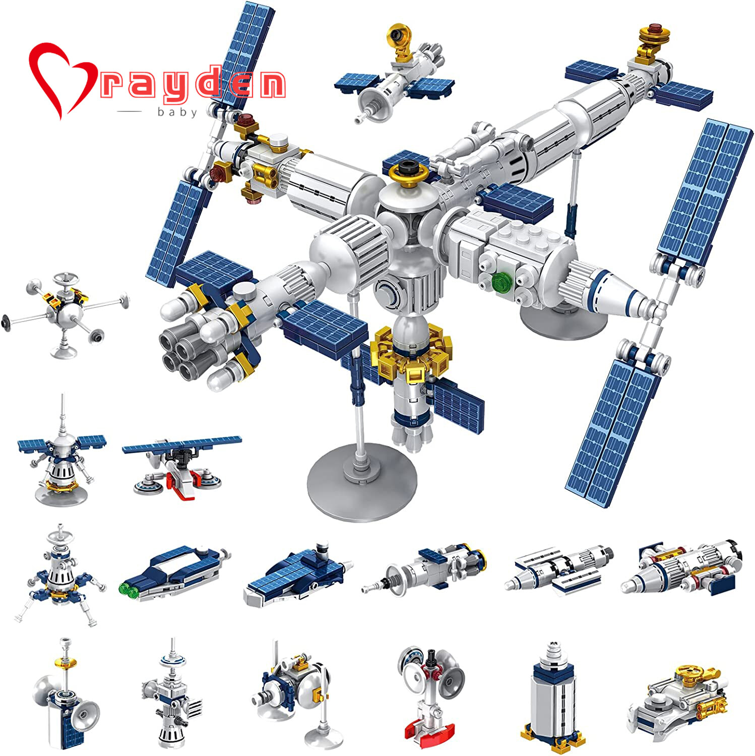 Bộ Dụng Cụ Xây Dựng Không Gian 25 Trong 1 Tương Thích Với Đồ Chơi Quốc Tế Lego Space Station Cho Bé Trai Bé Gái 6-10 Tuổi Quà Tặng Sinh Nhật Giáo Dục Khám Phá Hàng Không Vũ Trụ Cho Trẻ Em (573 Miếng)