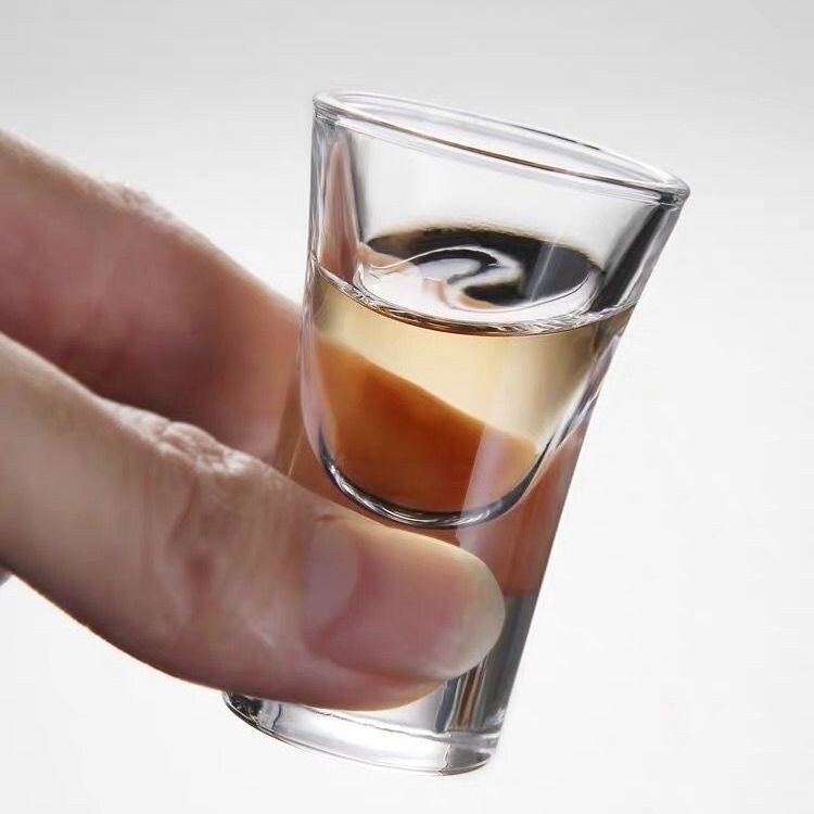 Gambar high quality Glass wine cup bullets cup home a small glass koubei liquor cup suit the glass square cup of beer