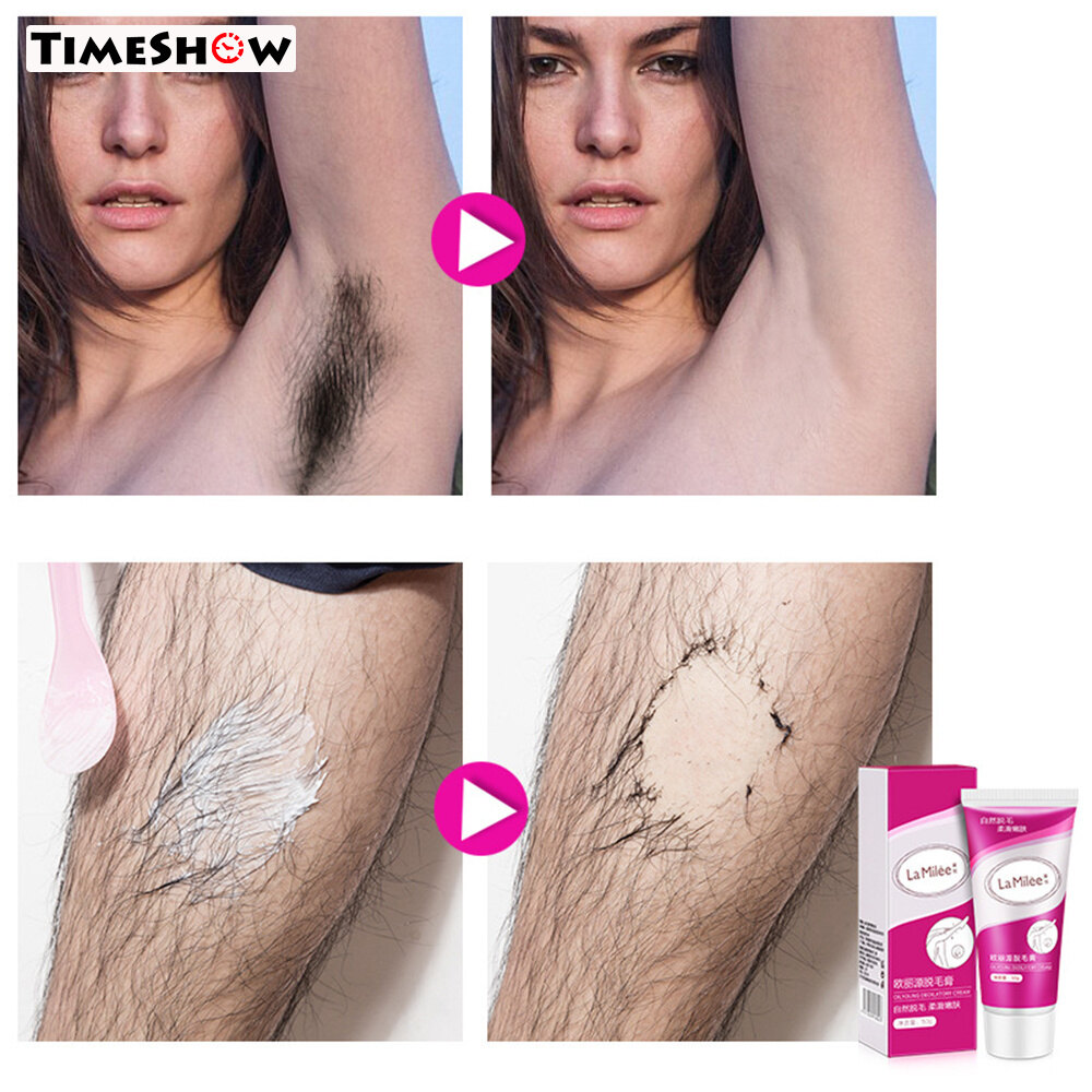 Gambar TimeShow 50g Gentle Depilatory Cream Simple and Quick to Use Depilatory Cream Summer Gentle Hair Removal Skin Care for Men and Women