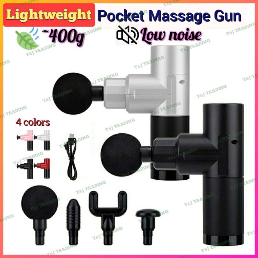 Gambar Latest Model Mini Electric Muscle Massage Gun Massager Therapy Gun Fitness Sport Exercising Muscle Pain Relief