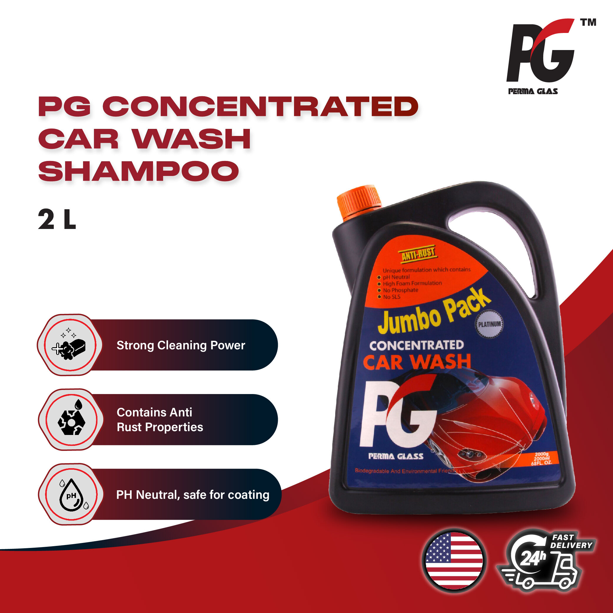 PG Concentrated Car Wash Car Shampoo (2L) Price, Reviews