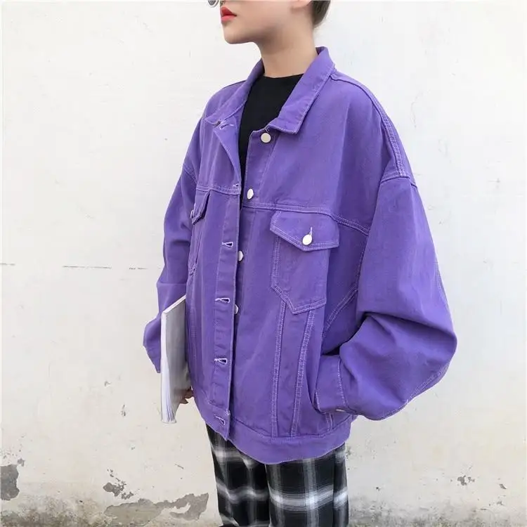 denim jacket purple