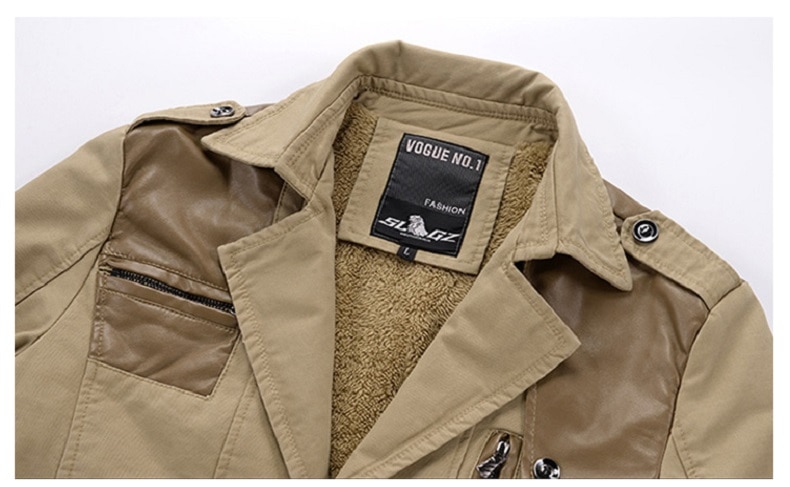 2022 New Autumn Winter Khaki Jacket Men 