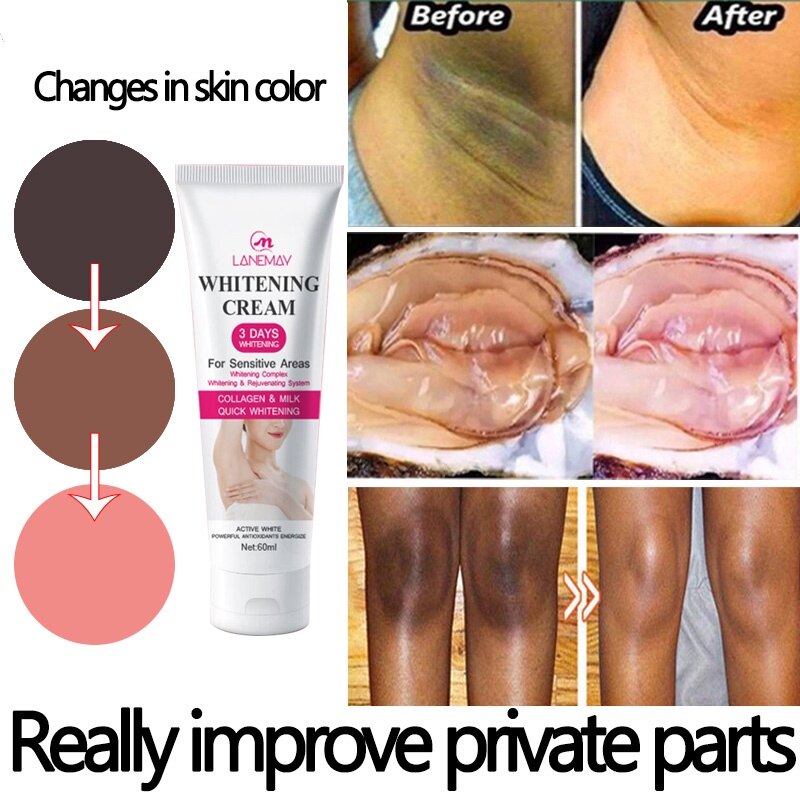 Gambar Brightening Cream Removes Melanin from the Surface of the Skin  Lighten melanin Brighten skin colour Use on buttocks knees  elbows  neck underarms inner thighs for melanin Underarm Whitening Cream 60ml