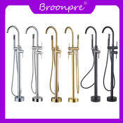 Broonpre Freestanding Bathtub Shower Faucet with Swivel Waterfall Spout