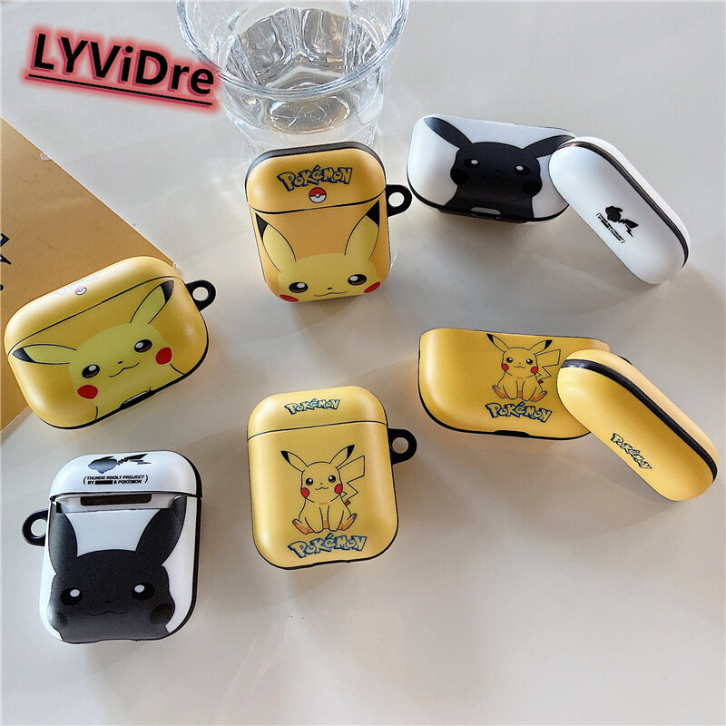 Quả Cầu Pokemon Pikachu Vẽ Tranh LYViDre Trường Hợp Quái Vật Nhỏ Túi Bọc Hộp Sạc Tai Nghe Không Dây Ốp Bảo Vệ Mềm Cho Apple AirPods Pro Vỏ AirPods 3 2 1