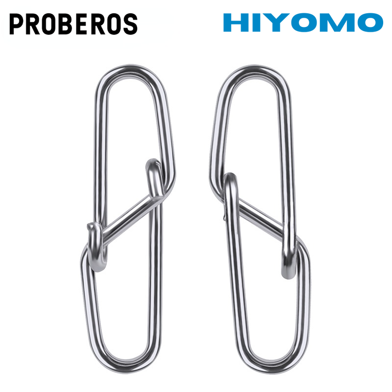 Proberos 100 cái móc xoay câu cá đầu nối dây câu cá không gỉ 0 #1 #2 #3 #4 #5 #6 # xoay cho phụ kiện câu cá lxbz