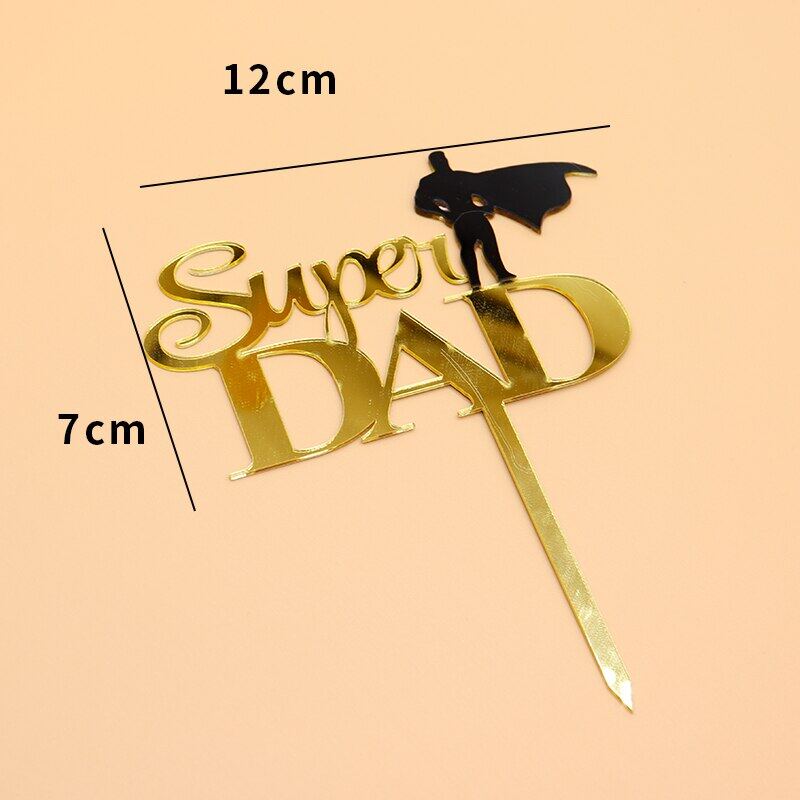 New Acrylic Super Dad Happy Birthday Cake Topper Father's Day Daddy  Birthday Party Cake Decorations Favors Supplies | Lazada PH
