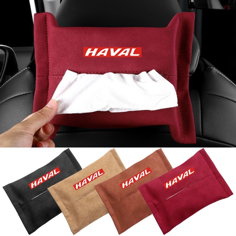 Gambar CW SuedeTissueCover Napkin PaperBox Case Holder for Haval H9 H6CoupeM4 SilahAccessories