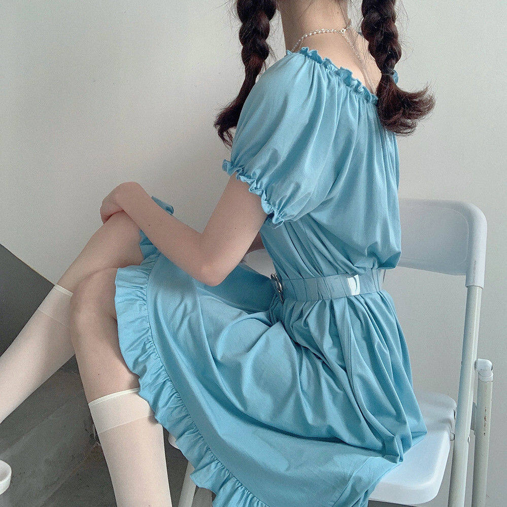 Hàng Có Sẵn Quà Tặng Miễn Phí Đồ Ngủ Váy Ngủ Nữ Mùa Hè Váy Bé Gái Lưới Màu Đỏ Mùa Hè Dễ Thương Hàn Quốc Có Thể Mặc Trang Phục Công Chúa Phong Cách Ở Nhà 23