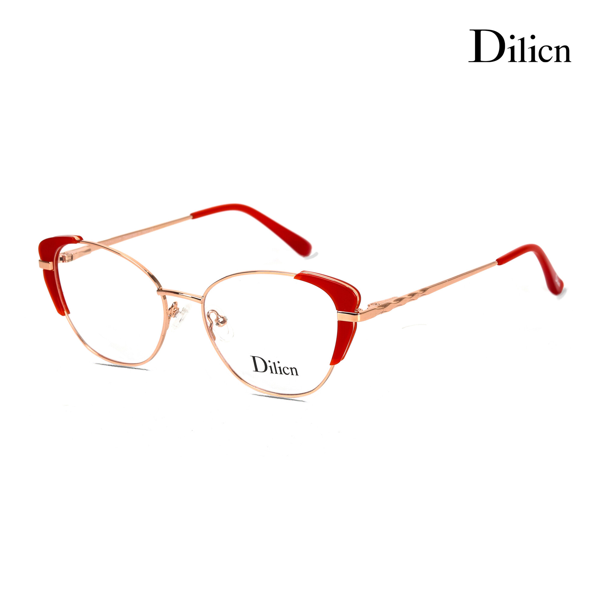 Dilicn kính thiết kế thương hiệu kim loại và acetate phong cách mắt mèo 1008 kính mắt quang học chất lượng cao cho nữ kính mắt thời trang