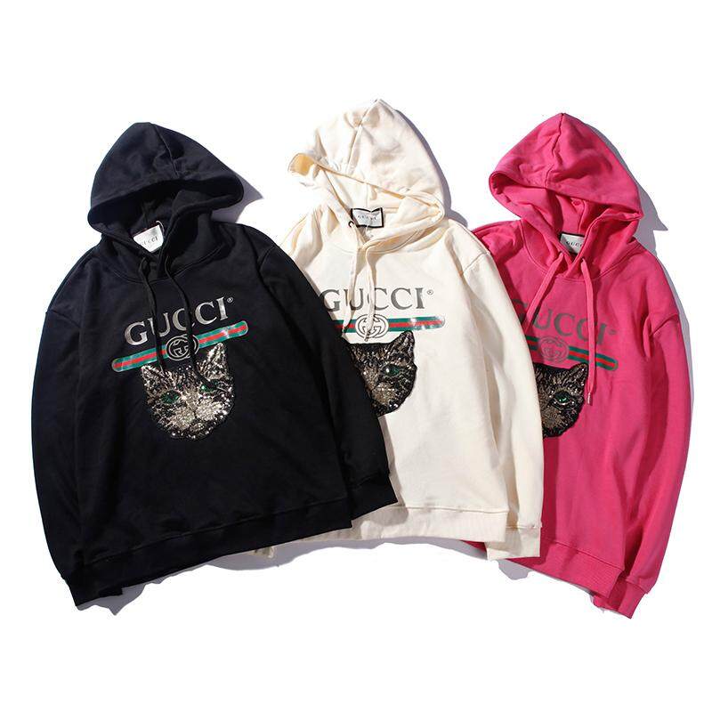 gucci sequin cat hoodie