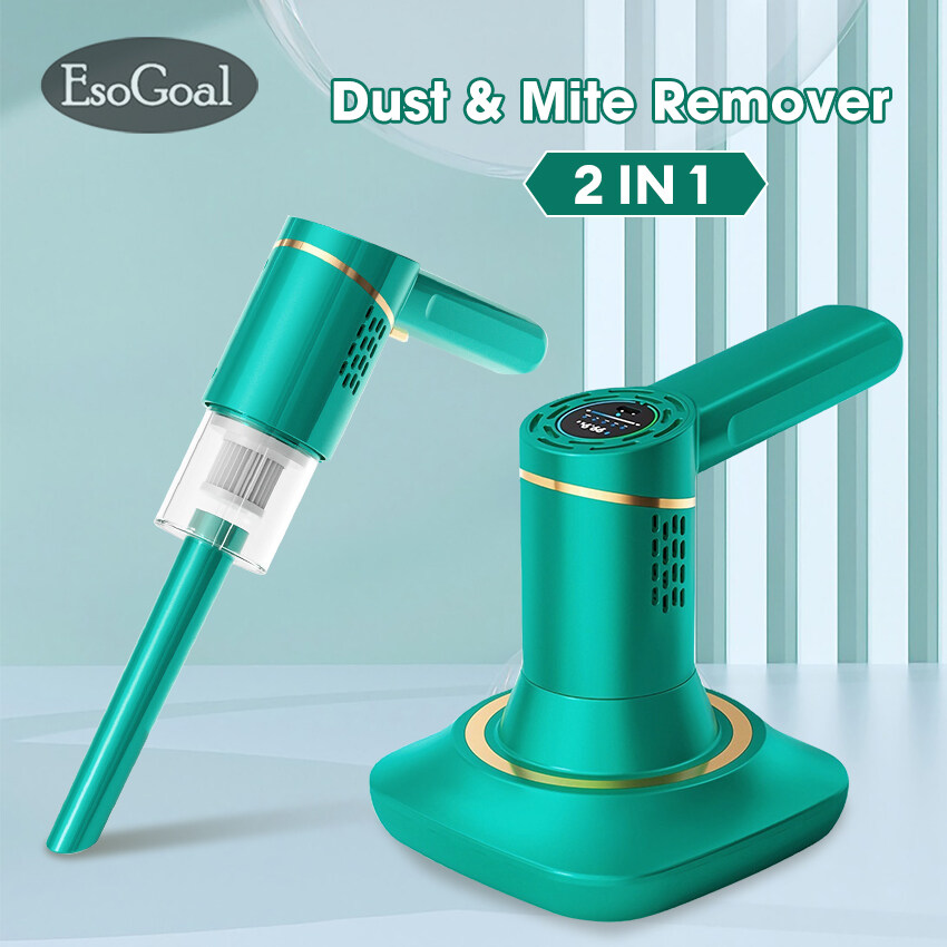 EsoGoal Máy Hút Mạt 2 Trong 1 Máy Hút Bụi Nệm Máy Hút Bụi UV Cầm Tay Dụng Cụ Hút Mạt Giường Máy Hút Mạt Không Dây Máy Làm Sạch Cho Gối Ga Ghế Sofa Đồ Chơi Vải Nhung Lông