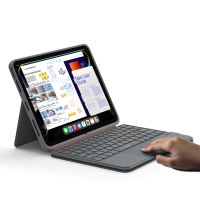 WIWU Combo Bao Đựng Bàn Phím iPad Cảm Ứng Bàn Phím Có Đèn Nền Có Thể Tháo Rời Bàn Di Chuột Mọi Nơi Thiết Bị Kết Nối Thông Minh Bố Cục Oxford Màu Xám Hoa Kỳ