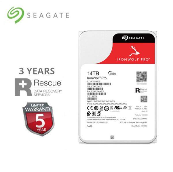 Seagate IronWolf Pro 14TB ST14000NT001 ST14000NE0008 HDD data recovery with 256MB 7200rpm 24-hour operation PC NAS for RV sensor ราคา 6,060 บาท*ส่งฟรี