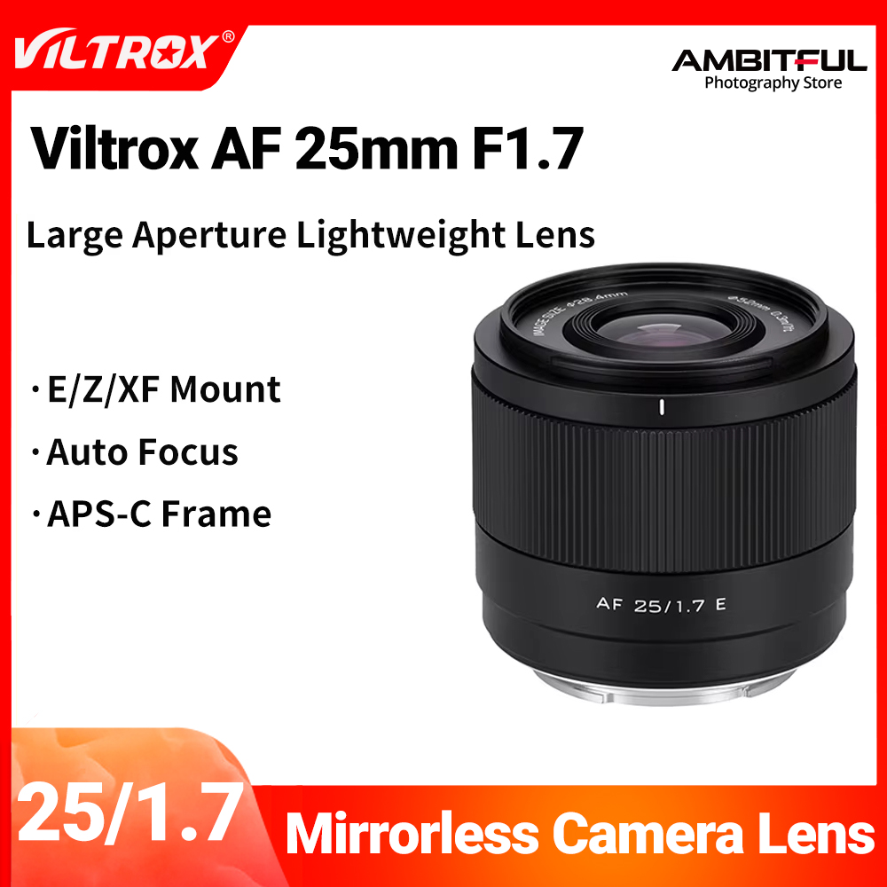Viltrox AF 25mm F1.7 Air E/Z/XF APS-C Frame Lens Auto Focus Lens Large Aperture Camera for Nikon Z Sony E Fuji XF Mount Cameras ราคา 5,912 บาท*ส่งฟรี