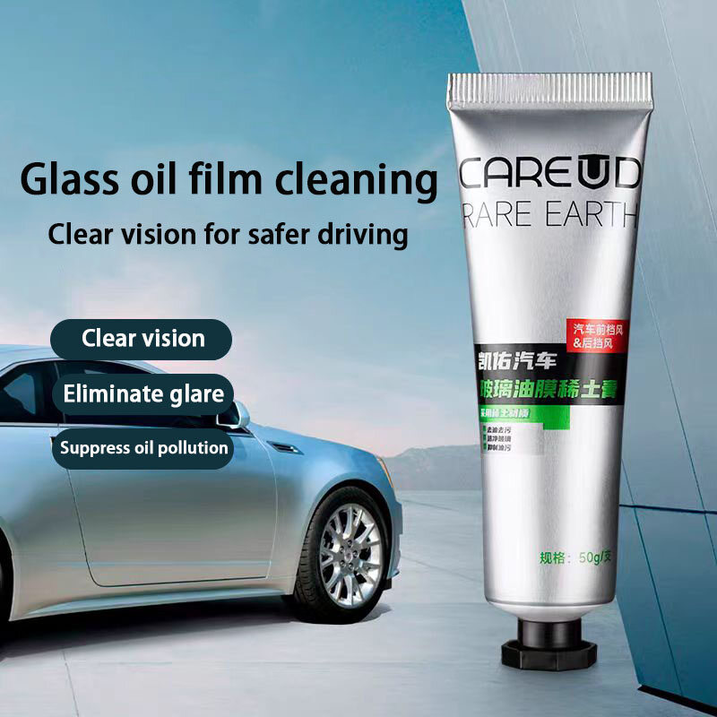Car glass oil film remover, front windshield oil film cleaning agent, oil film cleaning agent, oil film paste