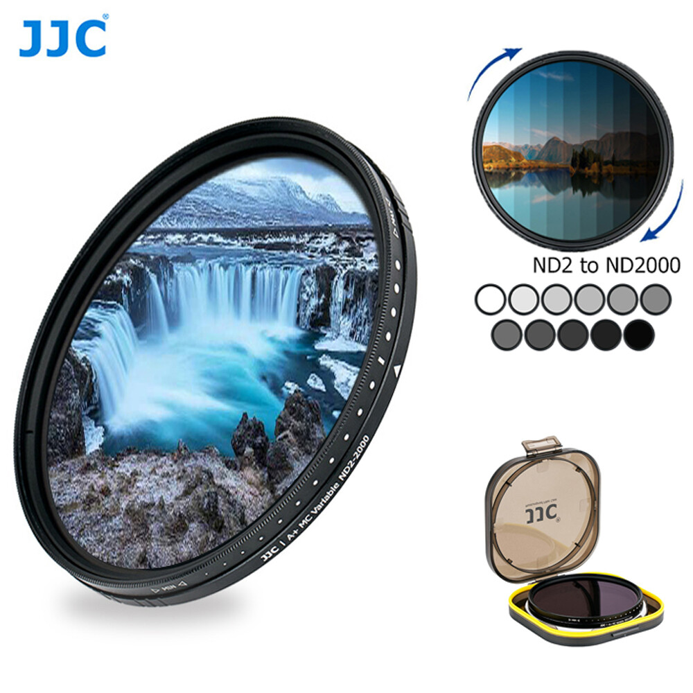 Bộ lọc ND JJC ND2 - 2000 VND Bộ lọc mật độ trung tính biến đổi Bộ suy giảm có thể điều chỉnh 40,5mm 43mm 46mm 49mm 52mm 55mm 58mm 62mm 67mm 72mm 77mm 82mm