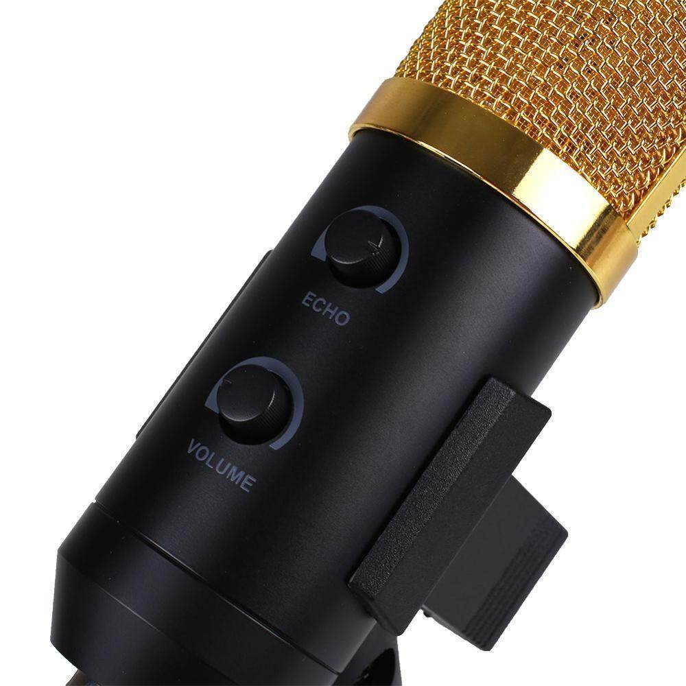 BM-100FX 100FX Radio BroadcastWired Recording Microphone with Stand for Chatting Singing Karaoke PC Laptop Skype Recording
