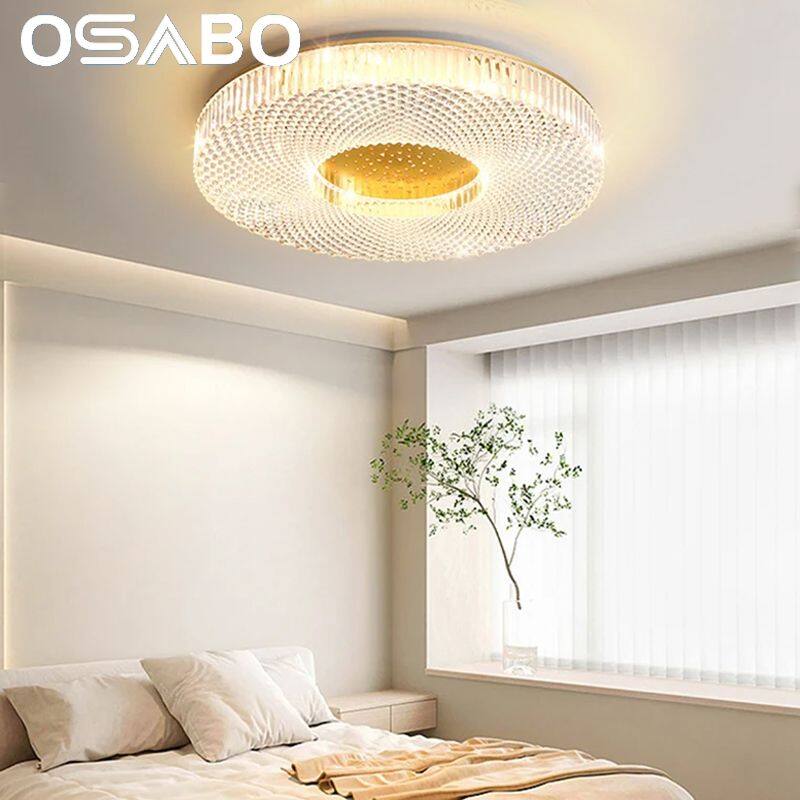 OSABO New Modern Simple Style Gold Led Ceiling Lamp For Living Room Bedroom Dining Room Kitchen Study Round Design Chandelier Light - Jenama OSABO Harga 183 Ringgit*Penghantaran Percuma
