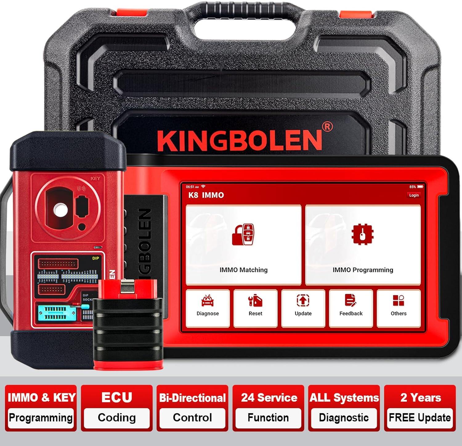 KINGBOLEN K8 IMMO Matching Key Fob Programming Scan Tool with 2-Year Free Update,All System BiDirectional OBD2 Car Diagnostic Scanner,24+ Reset,FCA Autoauth,ECU Coding Car Code Reader for all vehicles ราคา 59,818 บาท*ส่งฟรี