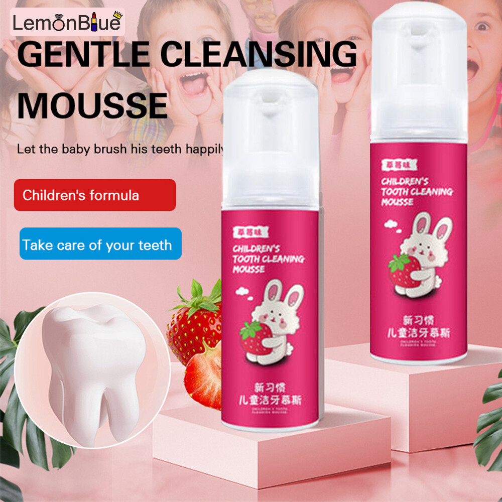 Gambar 60ML Children s Mousse Toothpaste Anti Cavity Whitening Foam Toothpaste Anti Cavity Whitening Foam Toothpaste Professional Oral Care Supplies Easy to Use Can Swallow Children s Mousse Toothpaste Children