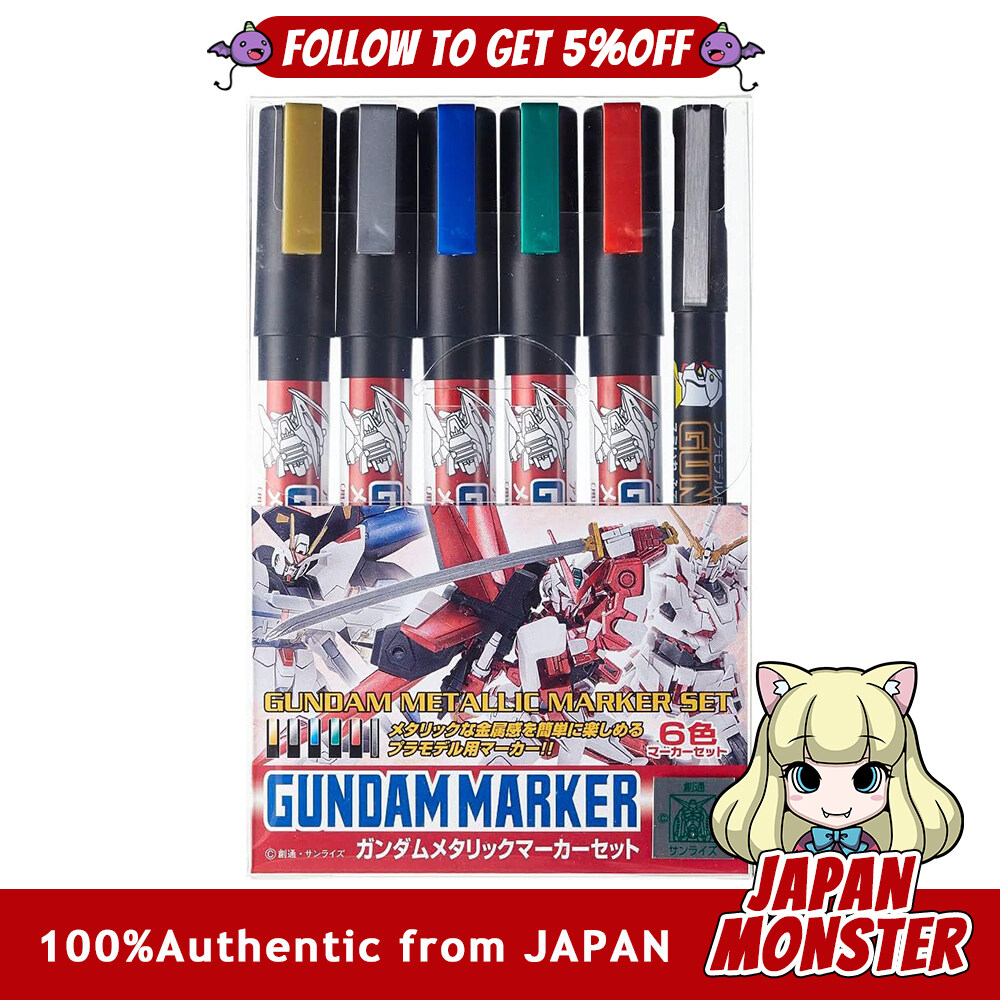 GSI Creos Gundam Marker Gundam Metallic Marker Set Model Painting Marker GMS121 Japan