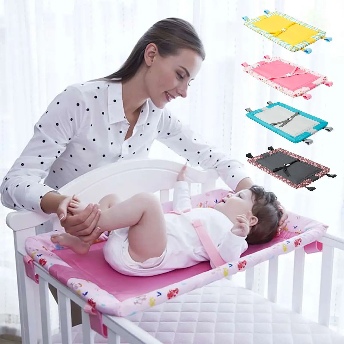 baby bed with changing table