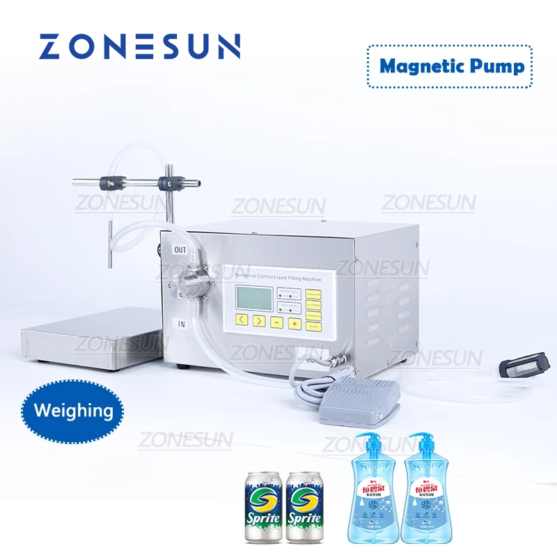 ZONESUN New GFK-160A Semi-Automatic Juice Water Soya Milk Small Bottle Liquid Filling Machine Dosing Filler