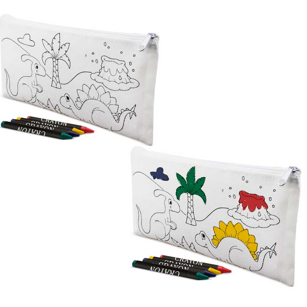 Pack De 50 Estuches Para Colorear Con 5 Ceras Cada Uno | Detalles Infantiles Para Cumpleaños, Bodas, Comuniones Y Colegios | Favores Originales Para Niños