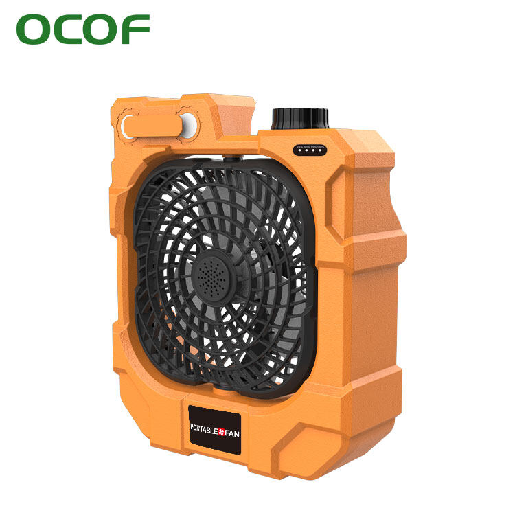 Ocoof quạt nhỏ Quạt tích điện hộ gia đình gió lớn Sạc di động chiếu sáng Quạt Điện Quạt để bàn USB mini với đèn khẩn cấp ban đêm đèn LED