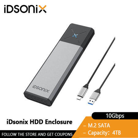 iDsonix NVMe SSD Enclosure - High-speed Dual Protocol Case