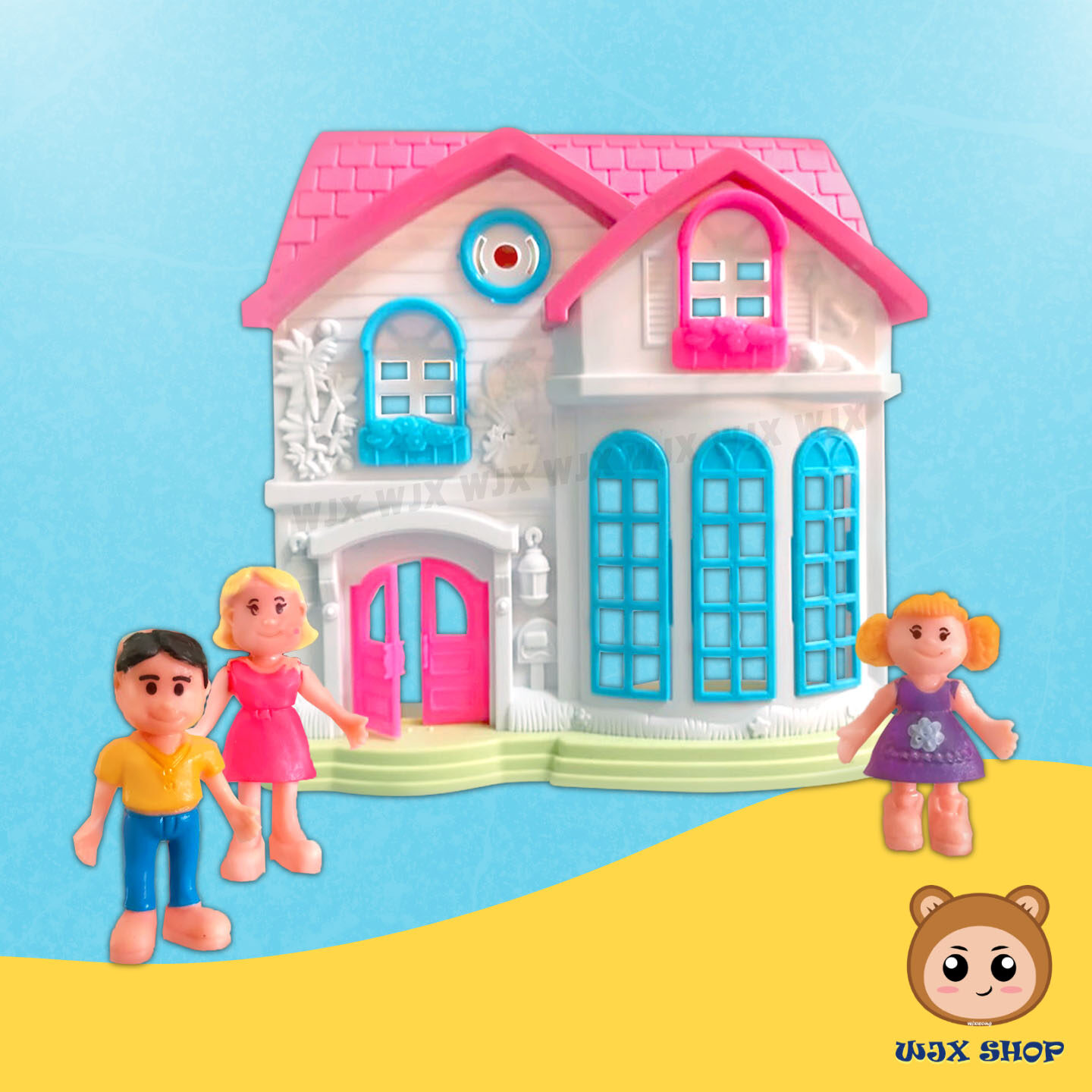 WJX My Dream Home Play House With Family Doll Furniture Children