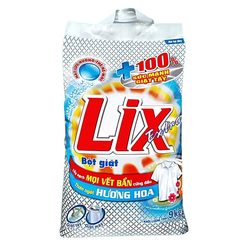 Bột giặt LIX Extra Hương hoa 9KG 1