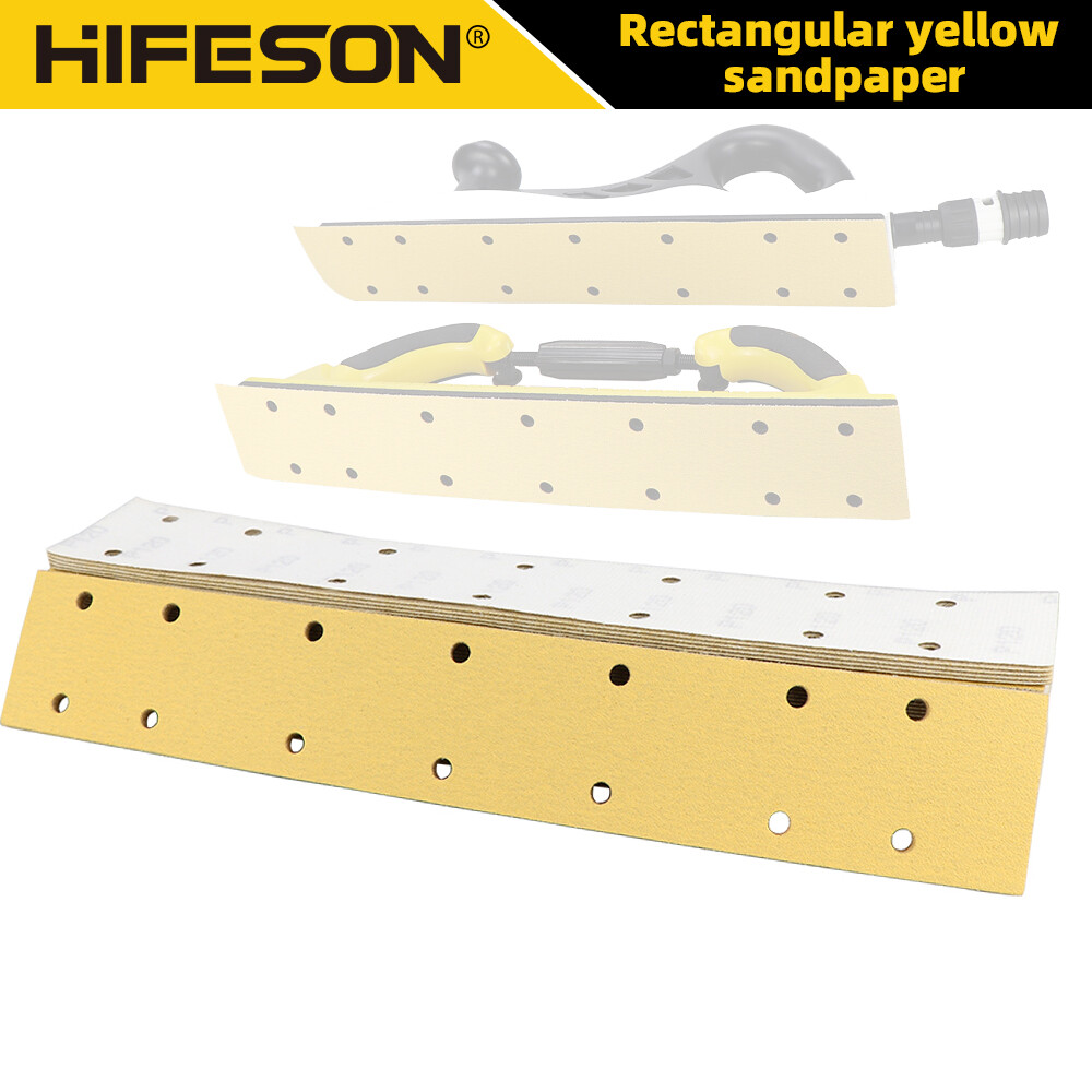 Hifeson 20 cái 50 cái giấy cát đánh bóng đổ xô 70x420mm quai dán xé hút bụi đĩa chà nhám mài mòn cho máy chà nhám 70x400mm