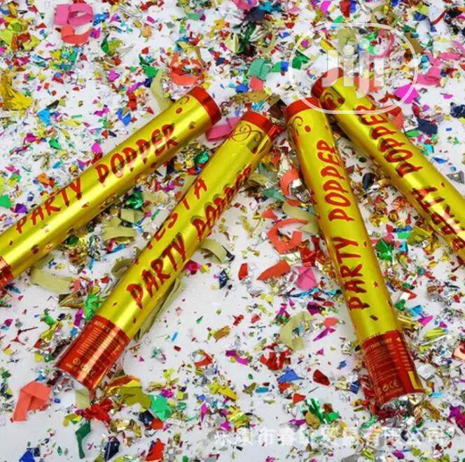 Large Compressed Air Color Confetti Party Cannon Poppers Small FREE BALLOONS 