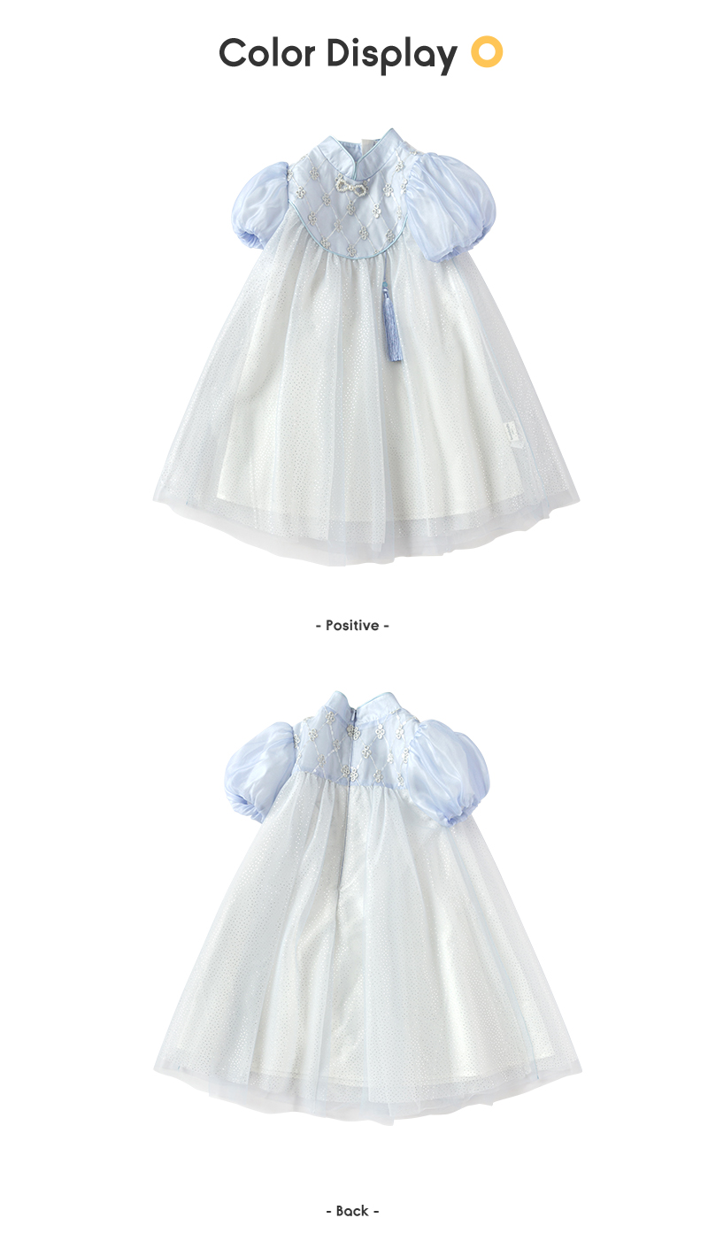 Vestido tradicional balabala para niña, vestido infantil 2025, nueva ropa de verano, vestido de chifón Cheongsam
