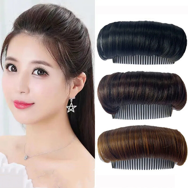 Hair Bun Clip Styling Hair Fluffy Hairpiece Hair Pads Comb Donut Chignon Up Insert False Hair Accessories