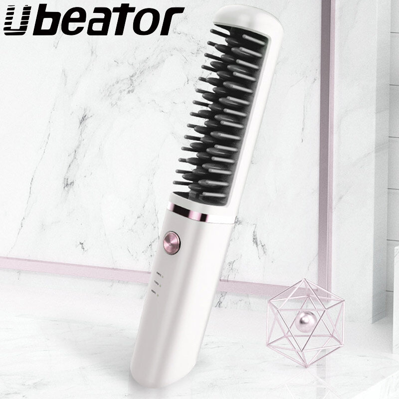 Máy duỗi tóc không dây usb lược chải tóc làm nóng nhanh cho nữ máy tạo kiểu tóc thẳng lược chải tóc