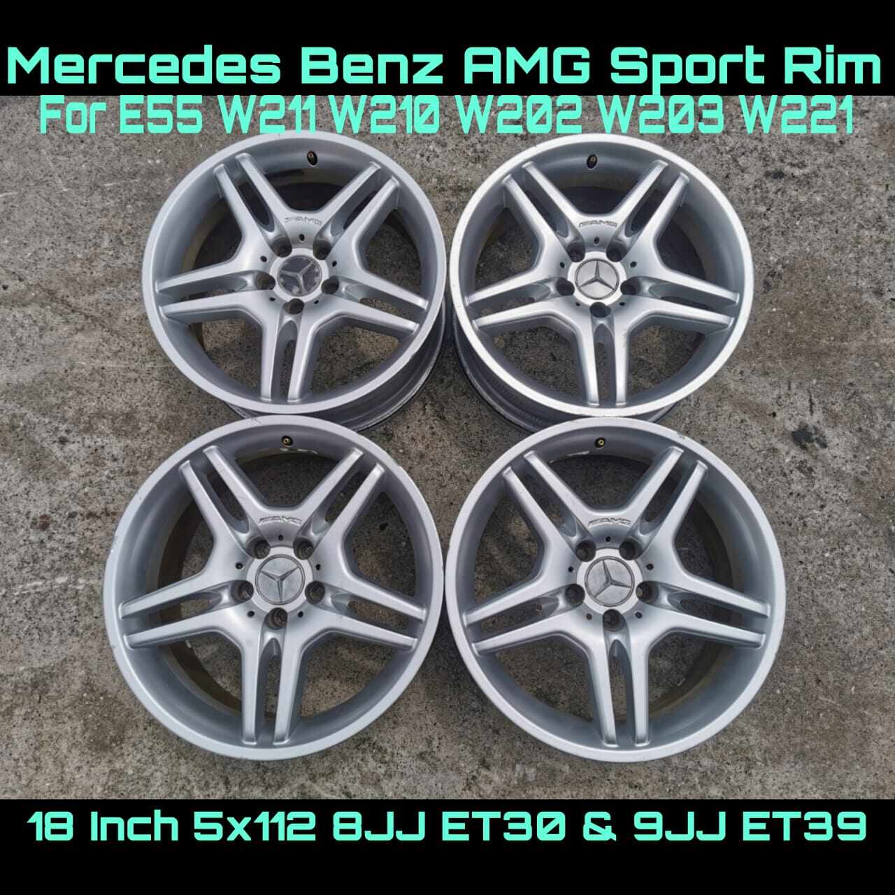 Mercedes Benz AMG Sport RIm 18 Inch 5H PCD112 8JJ ET30 / 9JJ ET39