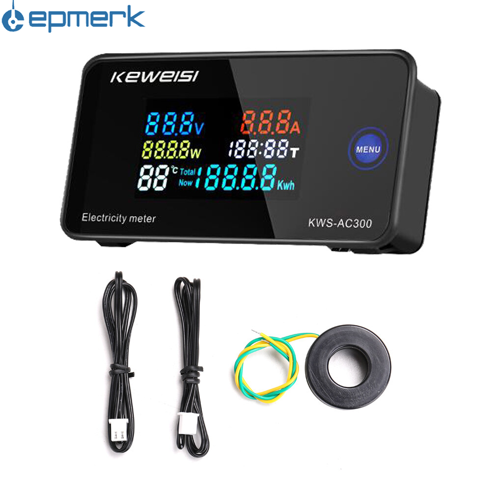 Lepmerk vôn kế kỹ thuật số ac50-300v ampe kế thiết bị đo độ ẩm nhiệt độ điện áp dòng điện 100a