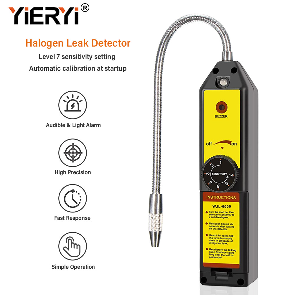 YIERYI Intelligent Halogen Leak Detector R12/R22/R404A/SF-6/MP39 Gas Leak Detector For air conditioner, car, refrigerator and other refrigeration equipment repair. ราคา 629 บาท*ส่งฟรี