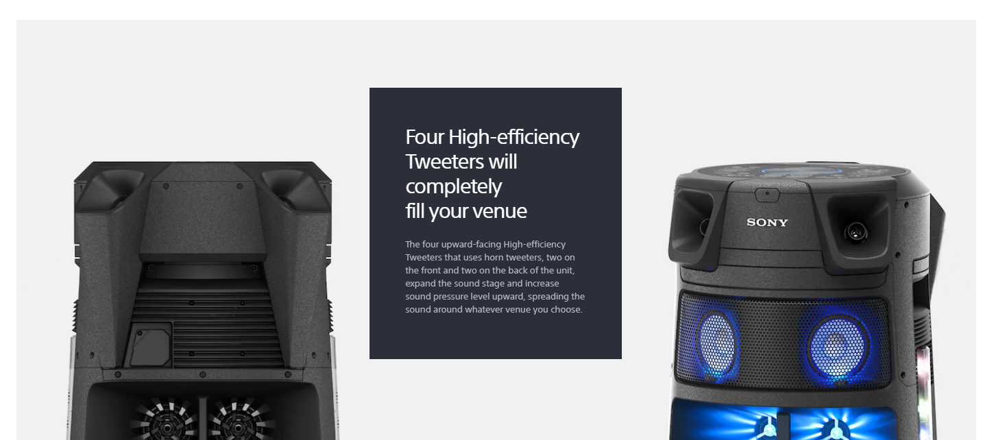 Sony Bluetooth Technology High Power Audio System Speaker MHCV83D